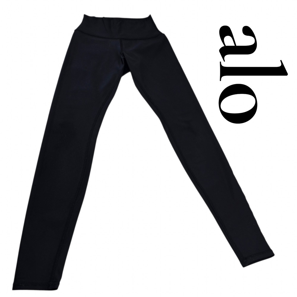 Alo Yoga Leggings Womens Small Black Airbrush High Waist Activewear Yoga Pants